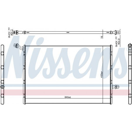 Ladeluftkühler. Kompressor-Ladeluftkühler MERCEDES C A205 C C205 C T-MODELL S205 C W205 E A238 E ALL-TERRAIN S213 E C238 E T-MODELL Nissens 606292
