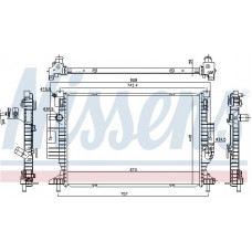 Termosifone. raffreddamento del motore Si adatta al radiatore del motore automatico-manuale. FORD C-MAX II FOCUS III FOCUS III-KOMBI GRAND C-MAX KUGA II FORD FOCUS III, Hatchback Van, 01.2011 - Nissens 606215