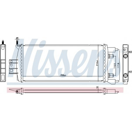 Radiator. motorkoeling Motorradiator past. RENAULT GRAND SCENIC IV SCENIC IV 1.5D-1.5DH RENAULT SCENIC IV (J9_), Bestelwagen, 09.2016 - Nissens 606763