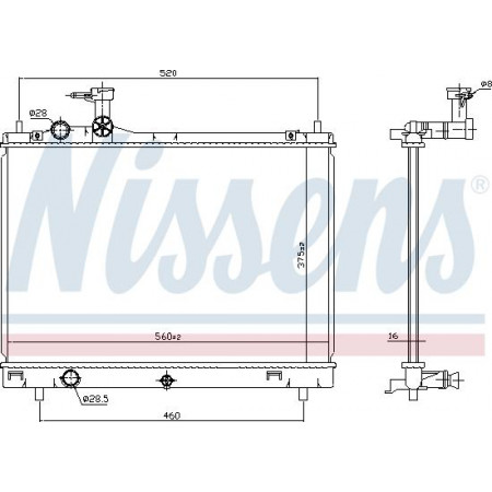 Termosifone. raffreddamento motore Radiatore motore Adattamento manuale. SUZUKI SWIFT V 1.0-1.2H SUZUKI SWIFT V (AZ), Hatchback, 01.2017 - Nissens 606700