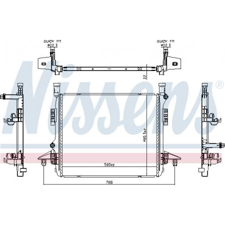 Radiator. motorkoeling Motorradiator past. AUDI Q4 CUPRA BORN SKODA ENYAQ IV VW ID. BUZZ ID.3 ID.4 ID.5 Elektrisch 11.19- Nissens 606780