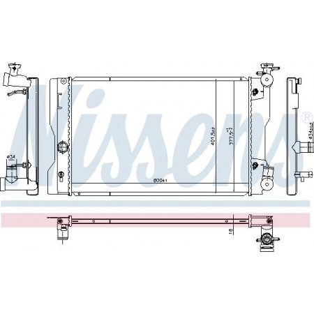 Termosifone. raffreddamento del motore Il radiatore del motore si adatta. TOYOTA COROLLA MATRIX 1.8 01.08-08.19 Nissens 606788