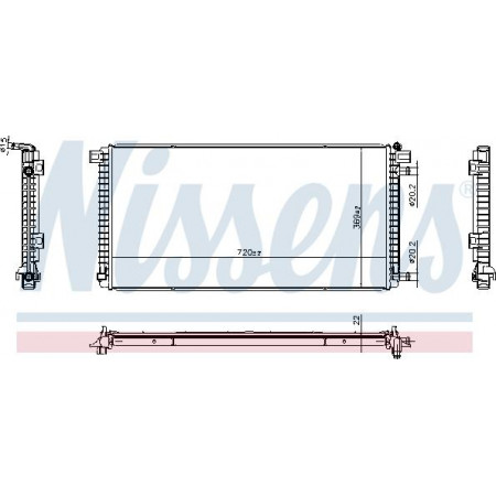 Radiator. engine cooling Engine radiator fits. AUDI E-TRON Q8 E-TRON Electric 09.18- Nissens 606787