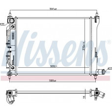 Radiateur. Refroidissement du moteur Le radiateur moteur à 4 vitesses s'adapte. KIA RIO IV STONIC 1.4 KIA RIO IV (YB, SC, FB), Berline, 01.2017 - Nissens 606732