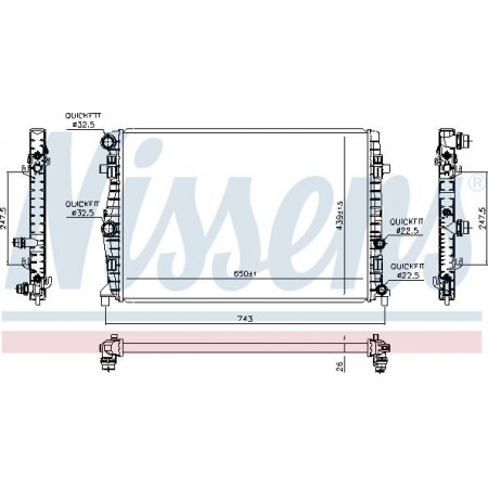 Termosifone. raffreddamento del motore Si adatta al radiatore del motore automatico-manuale. AUDI A1 A1 ALLSTREET A1 CITY CARVER SEAT ARONA IBIZA V SKODA AUDI A1 CITY CARVER (GBH), 07.2019 - Nissens 606723