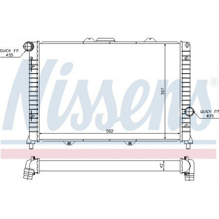 Radiateur, refroidissement du moteur ALFA ROMEO 156 (932_), Sportswagon, 02.1997 - 05.2006 Nissens 60056