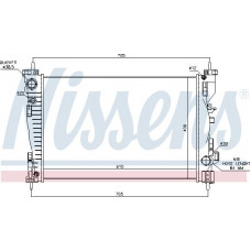 Radiator. motorkoeling Motorradiator past. ALFA ROMEO 4C 4C SPIDER GIULIETTA 1.8 ALFA ROMEO GIULIETTA (940_), Hatchback Van, 04.2011 - Nissens 60064