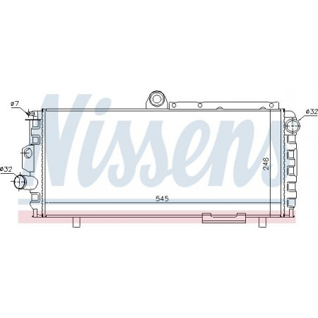 Radiator. motorkoeling Motorradiator past. ALFA ROMEO 33 ARNA 1.2-1.7 ALFA ROMEO 33 (905_), Hatchback, 05.1983 - 12.1993 Nissens 60010