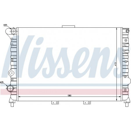 Radiator. engine cooling Engine radiator fits. ALFA ROMEO 156 1.6-1.8 ALFA ROMEO 156 (932_), Sedan, 09.1997 - 10.2005 Nissens 60038