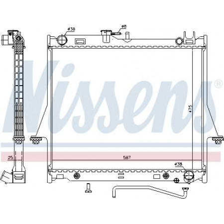 Radiator. racire motor Radiator motor se potriveste. ISUZU D-MAX I 3.0D ISUZU D-MAX I (TFR, TFS), Ridica, 05.2002 - 12.2012 Nissens 60854