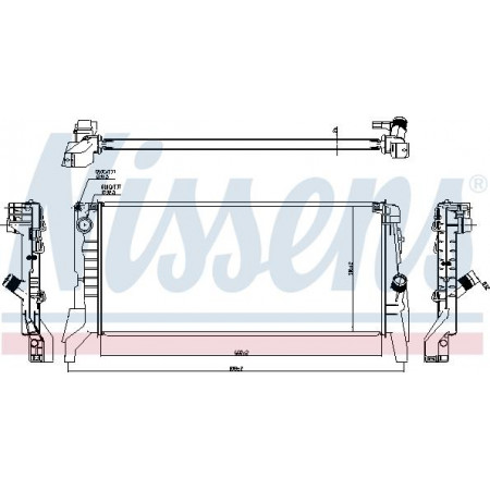 Radiator. motorkoeling Motorradiator past. BMW 2 F45 2 GRAN TOURER F46 2 GRAN TOURER VAN F46 X1 F48 X2 F39 MINI F55 F5 BMW 2 Active Tourer (F45), Van, 11.2013 - Nissens 60861