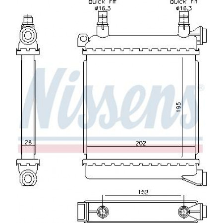 Termosifone. raffreddamento del motore Si adatta al radiatore del motore ausiliario. BMW 1 F40 2 F45 2 GRAN COUPE F44 2 GRAN TOURER F46 2 GRAN TOURER V Nissens 60862