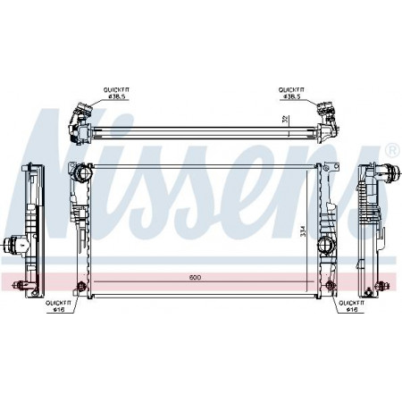 Termosifone. raffreddamento motore Radiatore motore Adattamento manuale. BMW 1 F20 1 F21 2 F22 F87 2 F23 3 F30 F80 3 F31 3 GRAN TURISMO F34 4 BMW 4 (F33, F83), Cabriolet, 10.2013 - Nissens 60817
