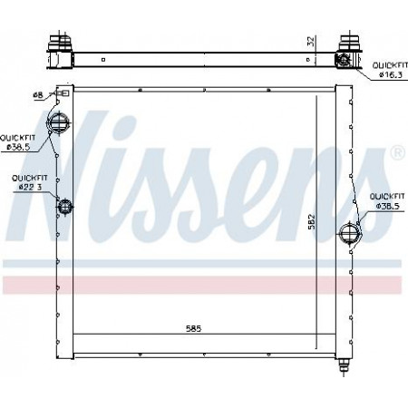 Radiador. Refrigeración del motor Se adapta al radiador del motor Automático-Manual. BMW X5 E70 X5 F15 F85 X6 E71 E72 X6 F16 F86 4.4 BMW X5 - II (E70), Crossover, 02.2006 - 07.2013 Nissens 60826