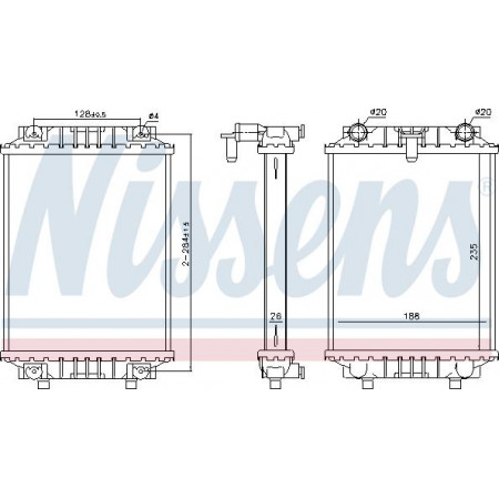 Termosifone. raffreddamento motore Radiatore motore Sinistra Adattamenti ausiliari automatici-manuali. AUDI A4 B8 A5 A7 A8 D4 Q5 3.0-6.3 AUDI A8 III (4H2, 4H8, 4HC, 4HL), Berlina, 11.2009 - 01.2018 Nissens 60351