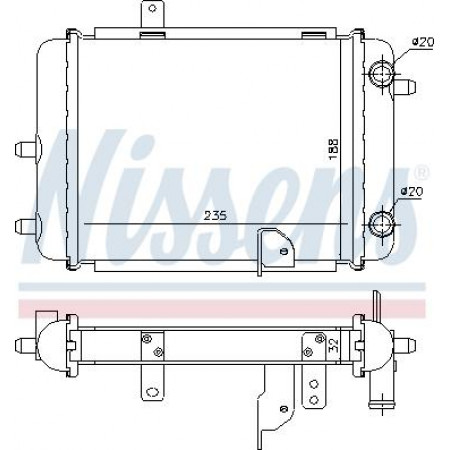 Termosifone. raffreddamento del motore Si adatta al radiatore del motore ausiliario. AUDI A4 B6 A4 B7 4.2 -03.09 AUDI A4 III (8EC, B7), Berlina, 11.2004 - 06.2008 Nissens 60363
