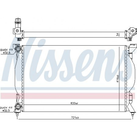 Radiator. engine cooling Engine radiator Manual fits. AUDI A4 B6 A4 B7 A6 C5 SEAT EXEO EXEO ST 1.6-2.0D AUDI A4 Avant III (8ED, B7), Touring, 11.2004 - 06.2008 Nissens 60304A