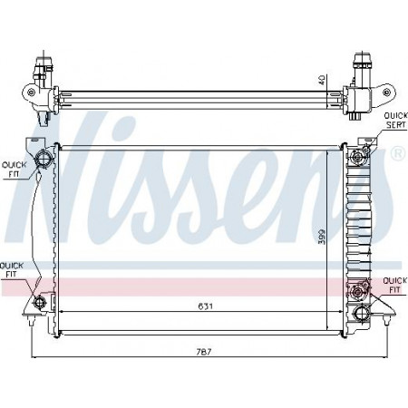 Radiador. refrigeración del motor Se monta el radiador del motor con los primeros elementos correspondientes. AUDI A4 B7 2.7D-3.0D AUDI A4 (8H7, B6, 8HE, B7), Cabrio, 01.2002 - 12.2009 Nissens 60314A