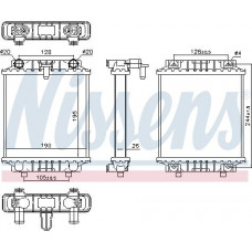 Radiador de baixa temperatura, intercooler AUDI A6 Avant (4G5, 4GD, C7), Touring, 05.2011 - 09.2018 Nissens 60339