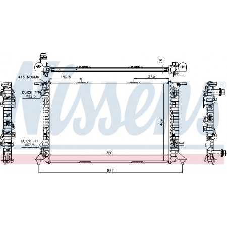 Radiador. Refrigeración del motor Se adapta al radiador del motor automático. AUDI A4 ALLROAD B8 A4 B8 A5 A6 C7 A7 Q3 Q5 PORSCHE MACAN 1.8-2.0H AUDI A6 Avant (4G5, 4GD, C7), Touring, 05.2011 - 09.2018 Nissens 60321