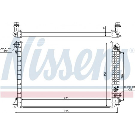 Radiator. engine cooling Engine radiator fits. AUDI A8 D2 2.5D AUDI A8 (4D2, 4D8), Sedan, 03.1994 - 12.2005 Nissens 60241