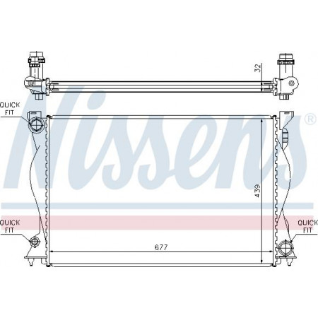 Termosifone. raffreddamento motore Radiatore motore automatico-manuale con i primi elementi idonei. AUDI A6 ALLROAD C6 A6 C6 2.4-3 AUDI A6 Allroad (4FH, C6), Touring, 03.2006 - 08.2011 Nissens 60234A