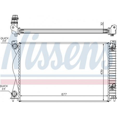Radiador. Refrigeración del motor Radiador automático del motor con los primeros elementos adecuados. AUDI A6 C6 2.0-2.0D AUDI A6/S6 III (4F2, C6), Sedán, 04.2004 - 08.2011 Nissens 60237A