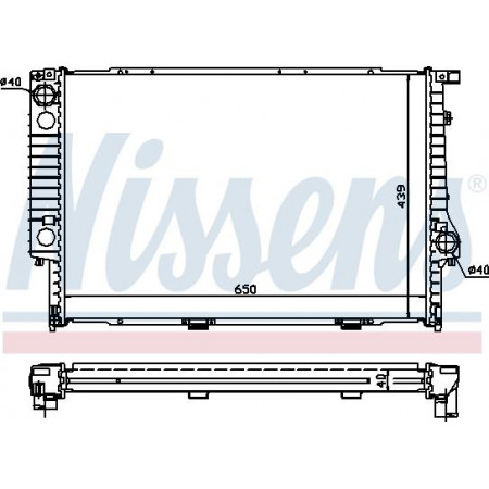 Radiator. engine cooling Engine radiator fits. BMW 5 E34 7 E32 8 E31 2.4D-5.0 BMW 5 - III (E34), Sedan, 02.1987 - 12.1995 Nissens 60747A