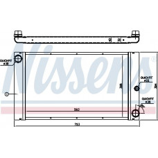 Radiator. motorkoeling Automatische motorradiator met de eerste geschikte elementen erop. BMW 5 E60 5 E61 6 E63 6 E64 7 E65 E66 BMW 6 - II (E64), Cabriolet, 03.2004 - 12.2010 Nissens 60762