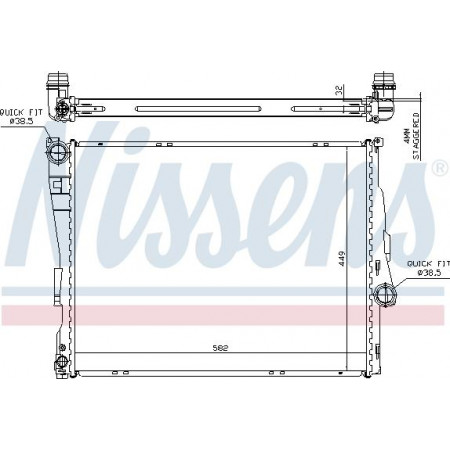 Termosifone. raffreddamento motore Radiatore motore automatico-manuale con i primi elementi idonei. BMW 3 E46 Z4 E85 Z4 E86 1.6-3. BMW 3 - IV (E46), Berlina, 12.1997 - 05.2005 Nissens 60782A