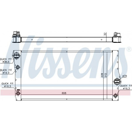 Radiator. motorkoeling Motorradiator past. BMW 5 F10 5 F11 5 GRAN TURISMO F07 7 F01 F02 F03 F04 3.0 BMW 7 - V (F01, F02, F03, F04), Sedan, 02.2008 - 12.2015 Nissens 60775