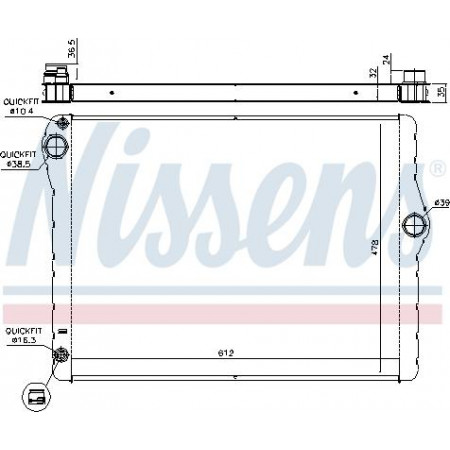 Kühler. Motorkühlung Motorkühler mit den ersten passenden Elementen passt. BMW 5 F10 5 F11 7 F01 F02 F03 F04 2,5-3,0 -12 BMW 7 - V (F01, F02, F03, F04), Limousine, 02.2008 - 12.2015 Nissens 60776
