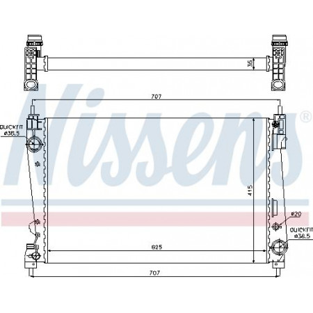 Radiator. engine cooling Engine radiator Manual fits. ABARTH GRANDE PUNTO PUNTO PUNTO EVO ALFA ROMEO MITO FIAT BRAVO II DO FIAT PUNTO EVO (199_), Hatchback Van, 03.2009 - 02.2012 Nissens 61916