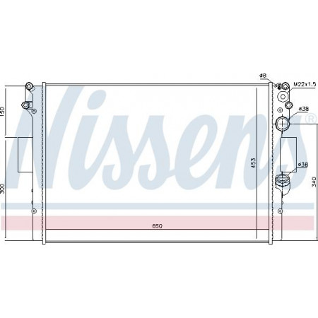 Radiator. engine cooling Engine radiator Manual fits. IVECO DAILY III 2.8CNG-2.8D IVECO DAILY III (DAILY-2000 / ZCFC), Van, 11.1997 - 10.2009 Nissens 61985