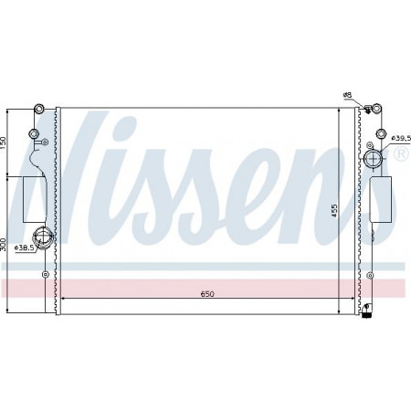 Radiator. motorkoeling Motorradiator past. IVECO DAILY III DAILY IV DAILY V 2.3D-3.0CNG-3.0D IVECO DAILY IV (DAILY-2000), Vuilniswagen, 05.2006 - 08.2011 Nissens 61981