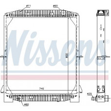 Kühler. Motorkühlung Motorkühler mit Rahmen mit zusätzlichen Rohranschlüssen. IVECO EUROTECH MP EUROTECH MT EUROTRAKKER 821 IVECO EUROTECH MT, 01.1992 - 08.1998 Nissens 61973A