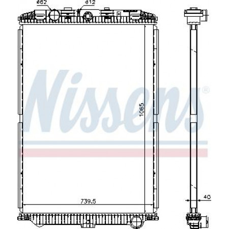 Radiator. racire motor Radiator motor fara cadru se potriveste. DAF XF 105 MX300-MX340-MX375 10.05- DAF XF 105 (TE105XF), 10.2005 - Nissens 614470