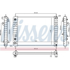 Termosifone. raffreddamento del motore Si adatta al radiatore del motore automatico-manuale. CHEVROLET HHR 2.4 CHEVROLET HHR (HHR), Furgone, 09.2005 - 12.2011 Nissens 616907