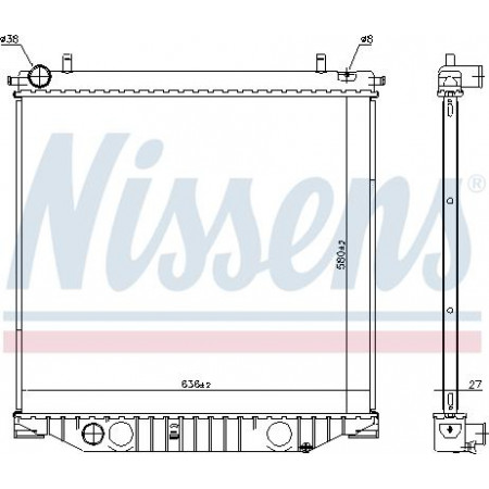 Radiador. resfriamento do motor Radiador do motor Ajustes manuais. CHEVROLET TRAILBLAZER 2.8D CHEVROLET TRAILBLAZER (31UX), Crossover, 08.2012 - Nissens 616912