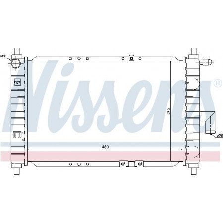 Radiador. resfriamento do motor Radiador do motor Ajustes manuais. DAEWOO MATIZ 0.8-1.0 DAEWOO MATIZ (M100, M150), Hatchback, 09.1998 - Nissens 61646