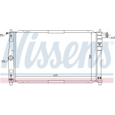 Radiador. resfriamento do motor Radiador do motor Ajustes manuais. DAEWOO LANOS ZAZ CHANCE 1.3-1.5-1.6 DAEWOO LANOS (KLAT), Hatchback, 04.1997 - Nissens 61654