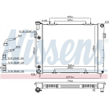 Radiador. resfriamento do motor O radiador do motor se encaixa. JEEP GRAND CHEROKEE I 4.0 JEEP GRAND CHEROKEE I (ZJ, ZG), Crossover, 09.1991 - 04.1999 Nissens 61000