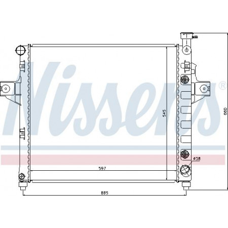 Radiador. Refrigeración del motor Se adapta al radiador del motor Automático-Manual. JEEP GRAND CHEROKEE II 4,7 JEEP GRAND CHEROKEE II (WJ, WG), cruzado, 09,1998 - 09,2005 Nissens 61010