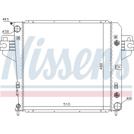 Termosifone. raffreddamento del motore Il radiatore del motore si adatta. JEEP CHEROKEE LIBERTY 3.7 JEEP CHEROKEE (KJ), Crossover, 03.2001 - 01.2008 Nissens 61017