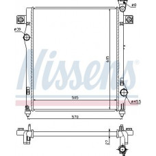Radiador. resfriamento do motor O radiador do motor se encaixa. DODGE NITRO 3.7-4.0 DODGE NITRO (KJ), Crossover, 09.2006 - 12.2012 Nissens 61030
