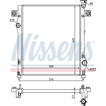 Radiator. racire motor Radiator motor se potriveste. DODGE NITRO 3.7-4.0 DODGE NITRO (KJ), Crossover, 09.2006 - 12.2012 Nissens 61030
