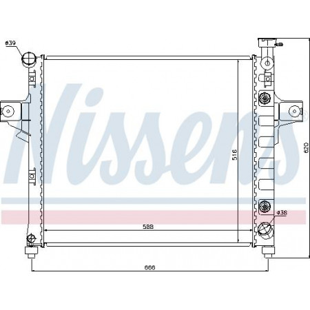 Radiator. motorkoeling Motorradiator past. JEEP GRAND CHEROKEE II 4.7 JEEP GRAND CHEROKEE II (WJ, WG), Crossover, 09.1998 - 09.2005 Nissens 61023