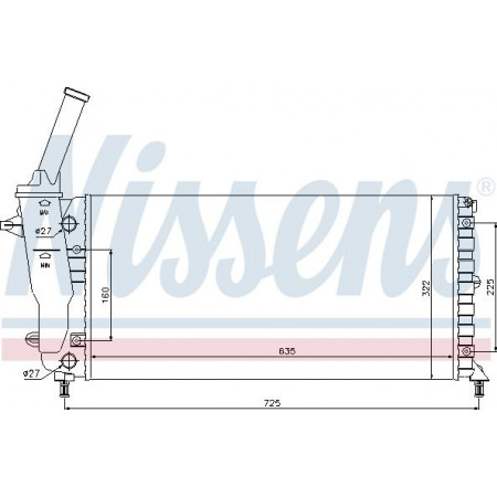 Radiator. racire motor Radiator motor se potriveste. LANCIA Y 1.2 LANCIA Y (840_), Hatchback, 11.1995 - 09.2003 Nissens 61893