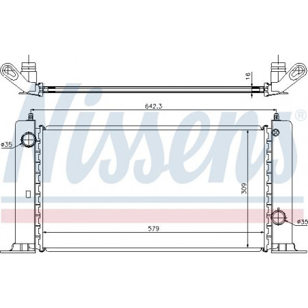 Radiador. resfriamento do motor Radiador do motor Ajustes manuais. FIAT STILO 1.2-1.4-1.6 FIAT STILO (192_), Van, 10.2001 - 08.2008 Nissens 61883A