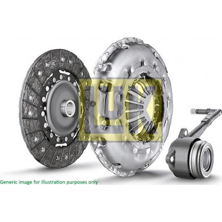 Kupplungssatz Selbstnachstellender Kupplungssatz mit Hydrolager mit Nehmerzylinder Zentralkupplung mit automatischer Einstellung 240mm Dose VW PASSAT CC (357), Coupé, 02.2008 - 01.2012 LUK 624 3230 34